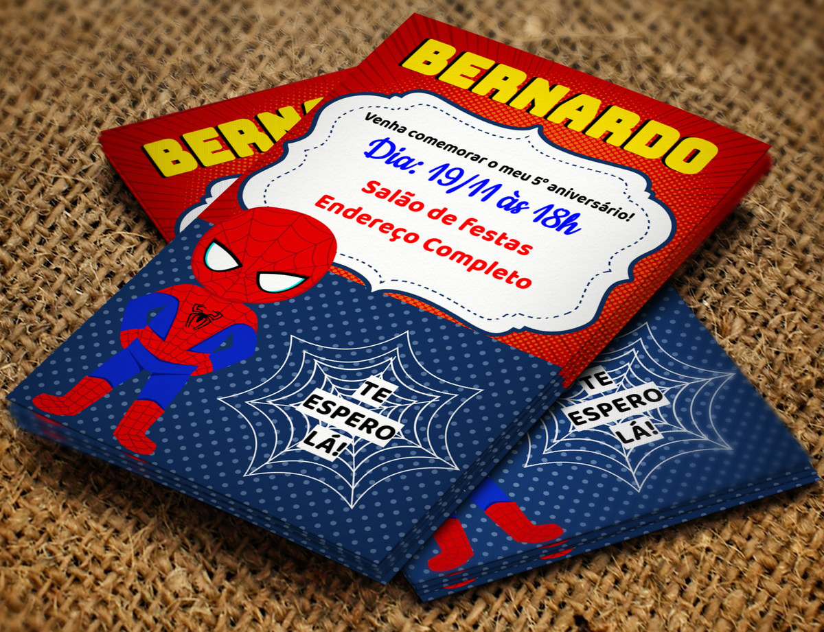 Convite Digital Homem Aranha – Montando a Sua Festa Oficial