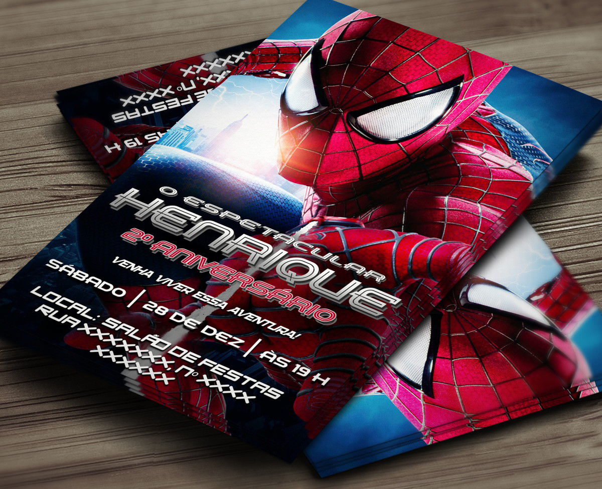 Convite Homem Aranha Digital Virtual Whatsapp