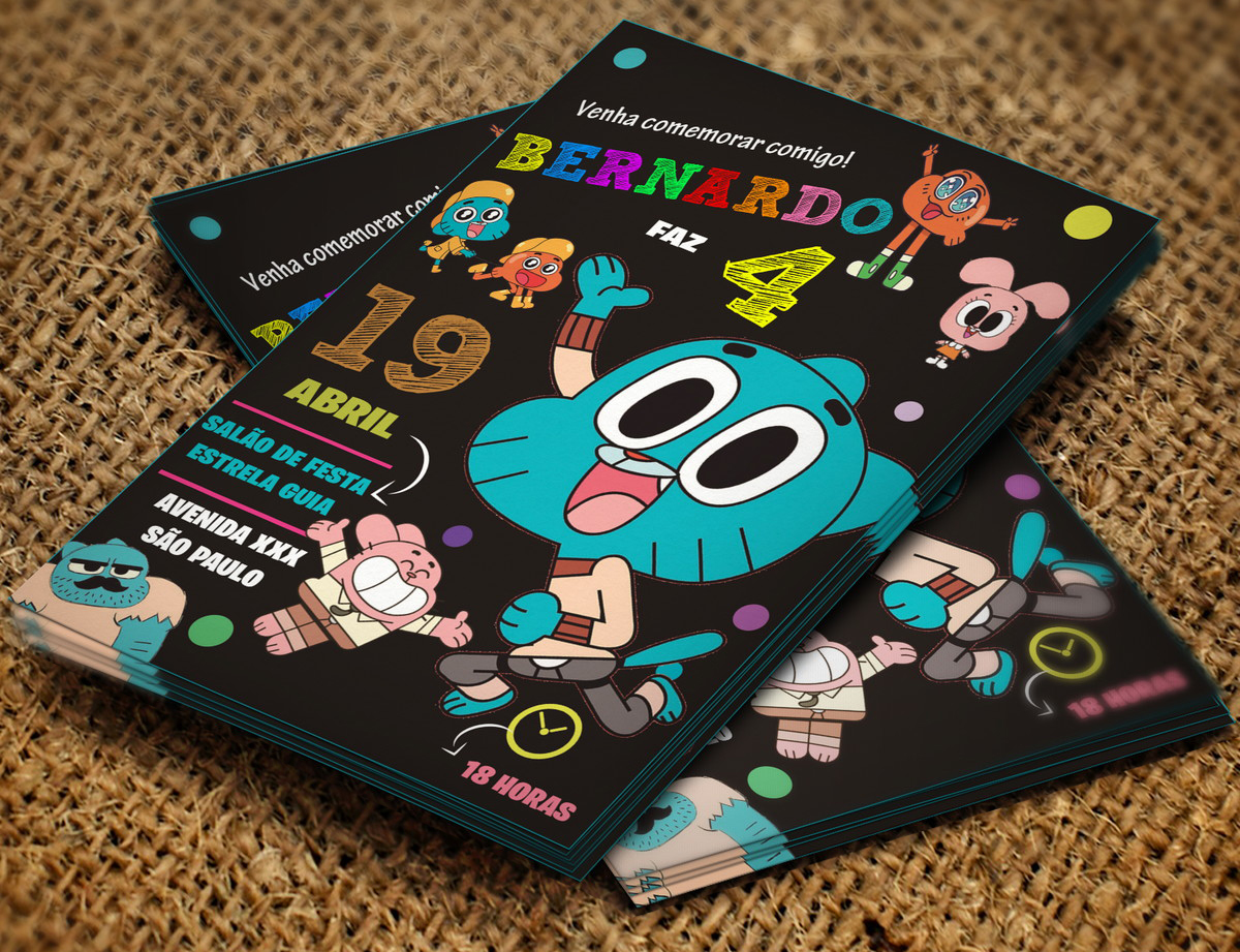 Kit Digital o Incrível Mundo de Gumball = Compre 1, Leve 12