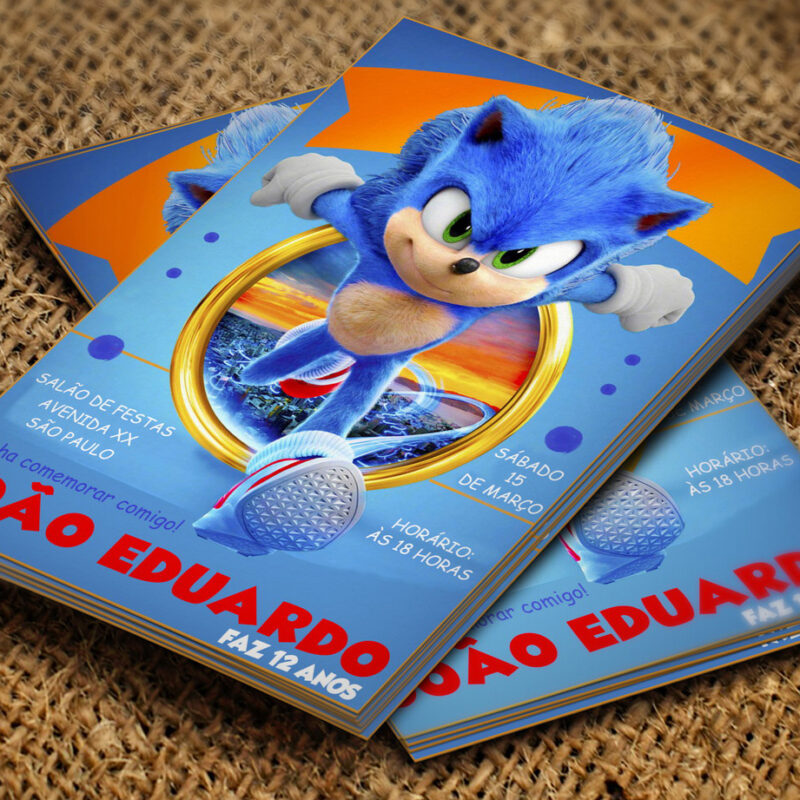 Convites da Ca - Convite digital Sonic 😍 #convite