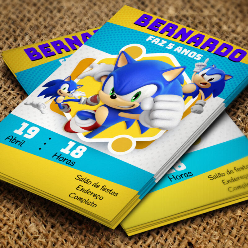 Convite Digital Sonic O Filme – Montando a Sua Festa Oficial