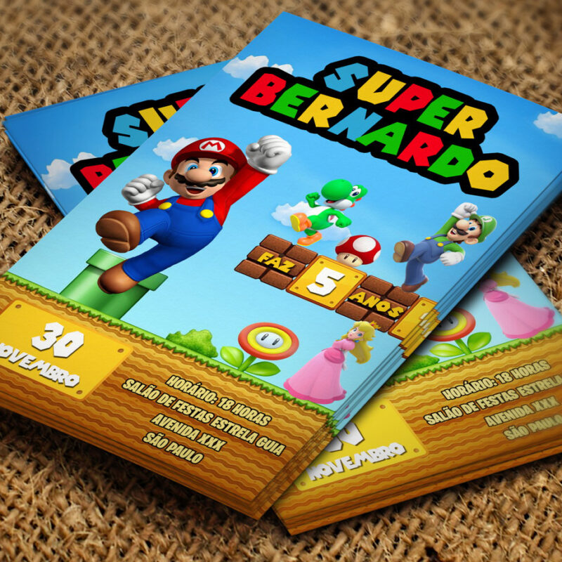 Convite Digital Super Mario Bros Filme Online Whatsapp