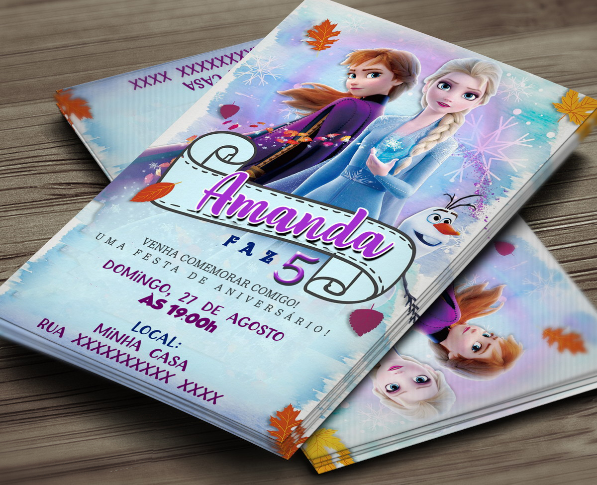 Convite Frozen  Convites frozen, Convite aniversário frozen