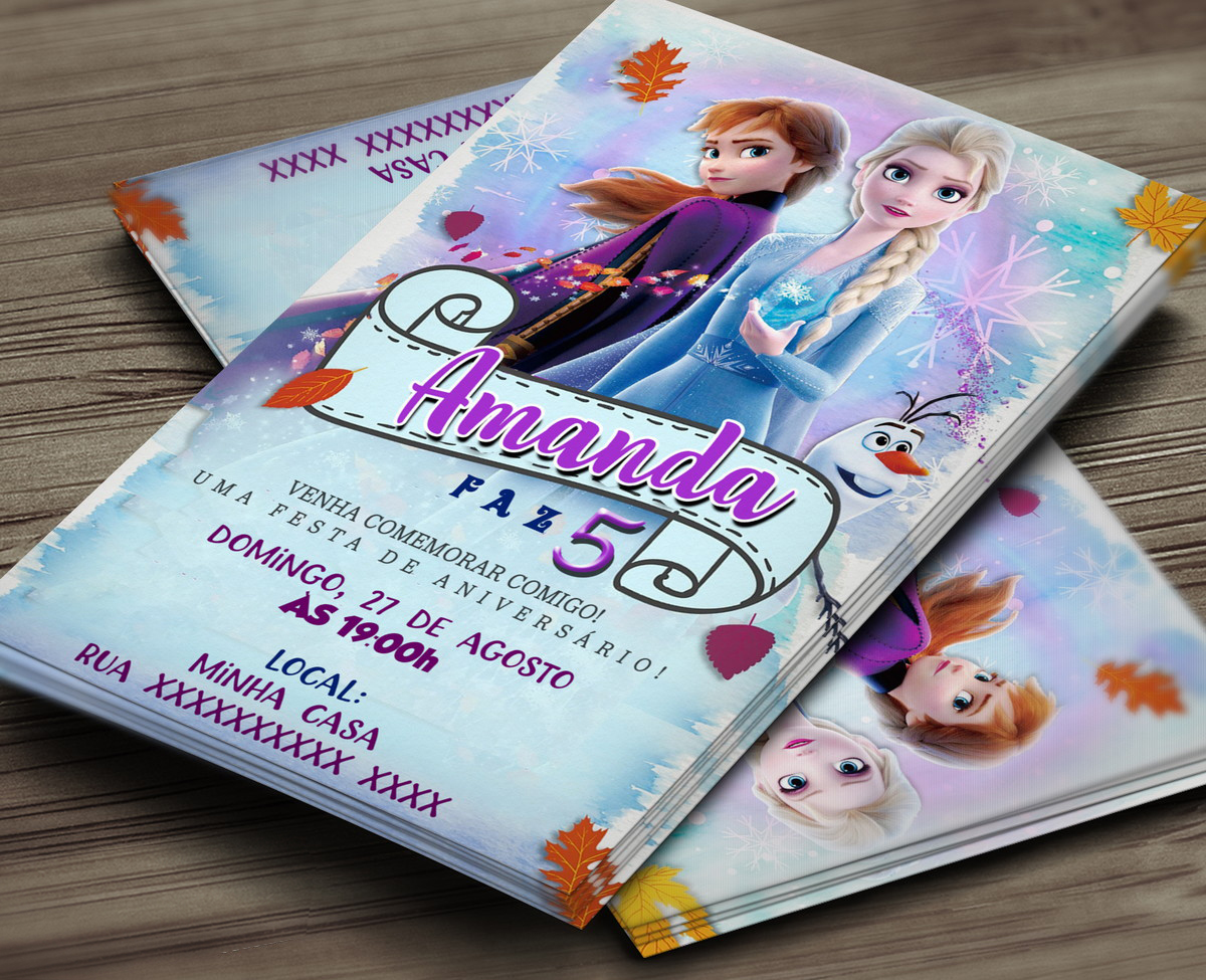 Convite Virtual - Aniversario tema Frozen