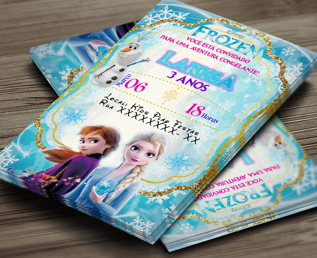 Convite Virtual - TEMA: Frozen 