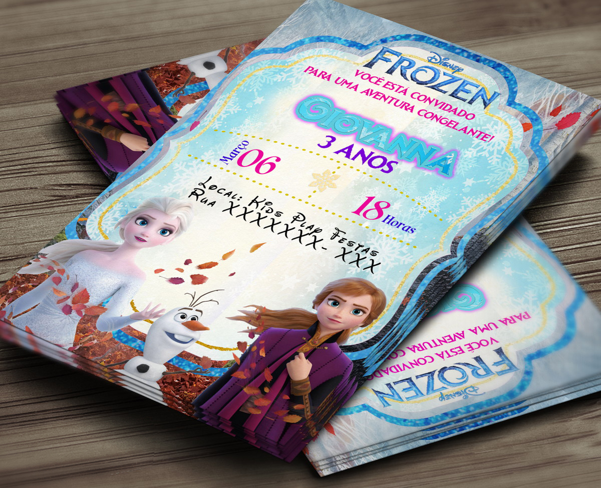Convite Digital Frozen 2 gratis - Fazendo a Nossa Festa