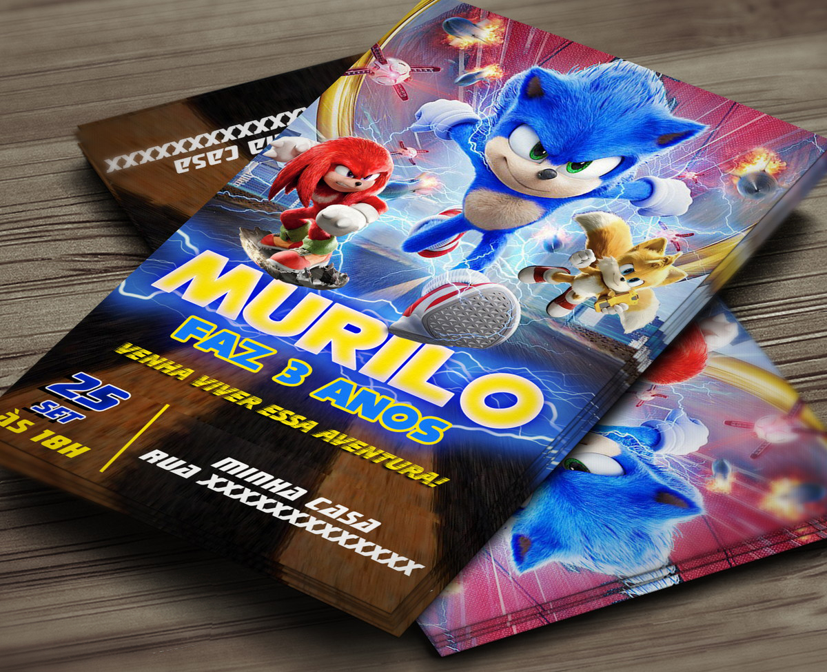 Convite Digital Sonic – Montando a Sua Festa Oficial