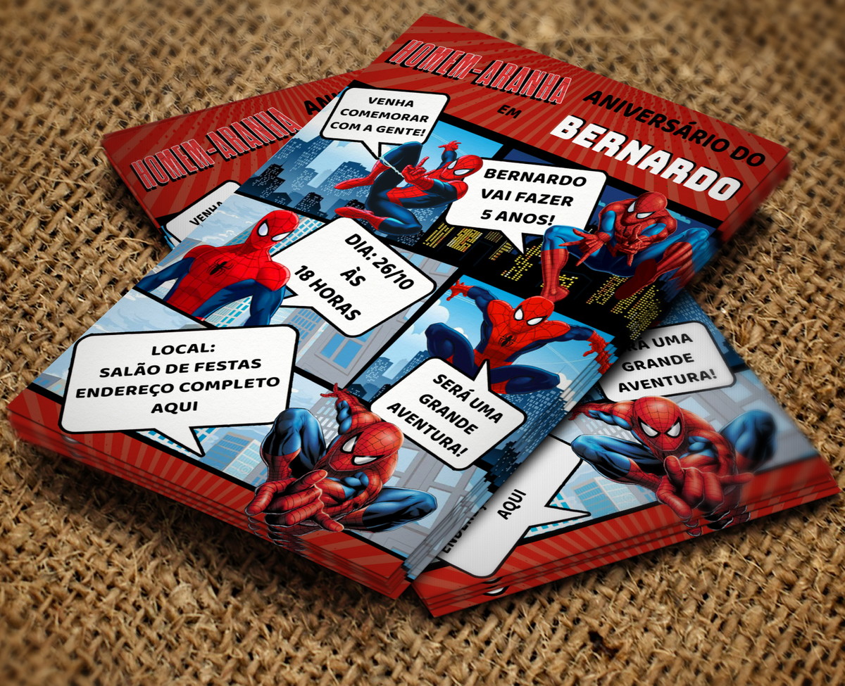 Convite Digital Homem Aranha – Montando a Sua Festa Oficial