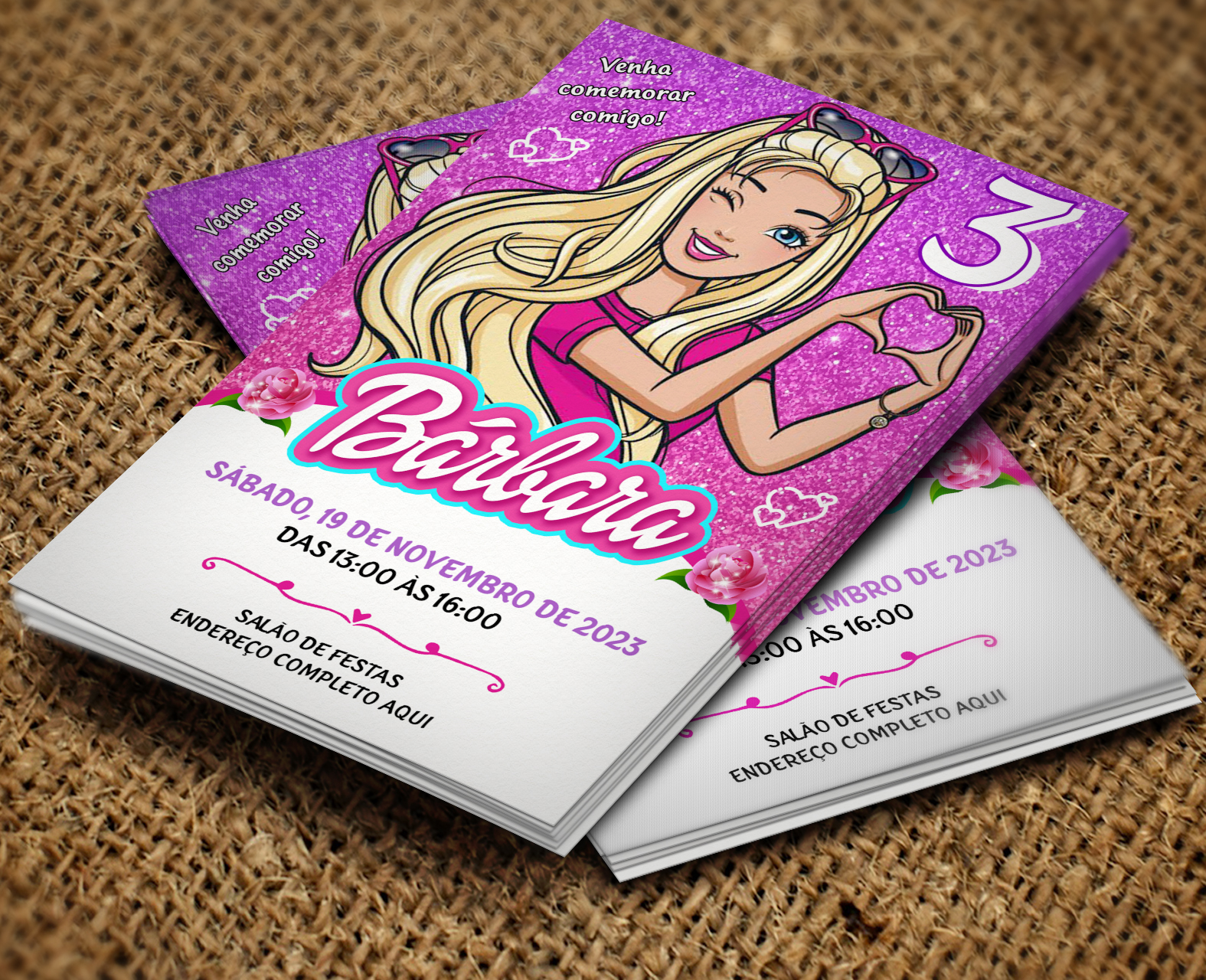 Fazer convite online convite digital Barbie em 2023