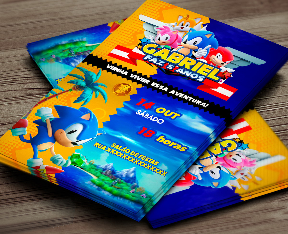 Convite Digital Amy Rose – Sonic – Montando a Sua Festa Oficial