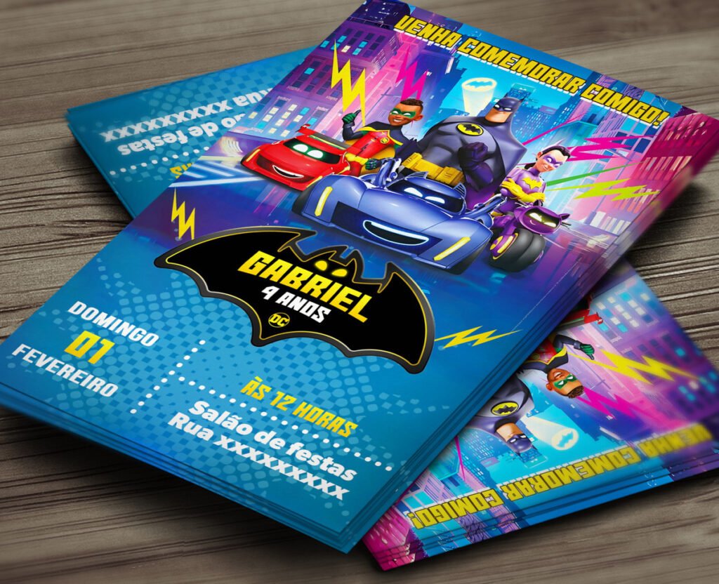 Convite Digital Batwheels – Montando a Sua Festa Oficial