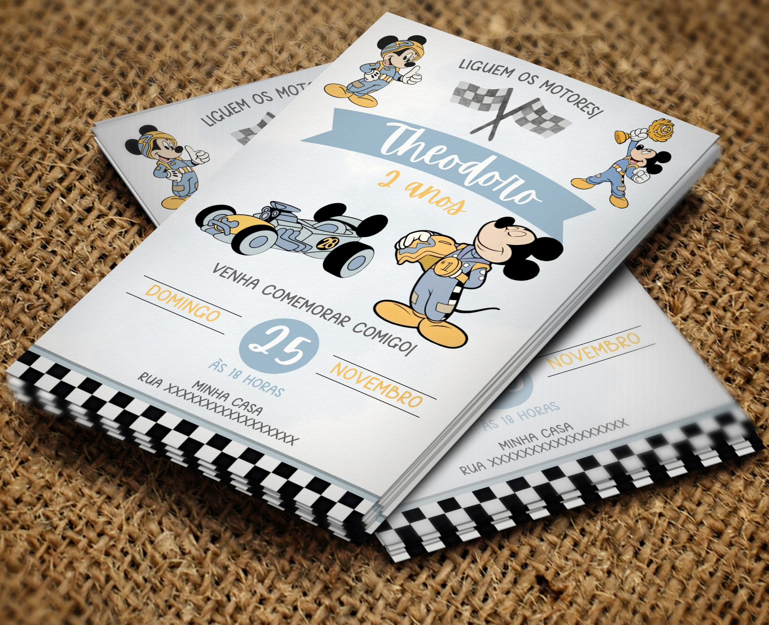 MICKEY CARRO DE CORRIDA