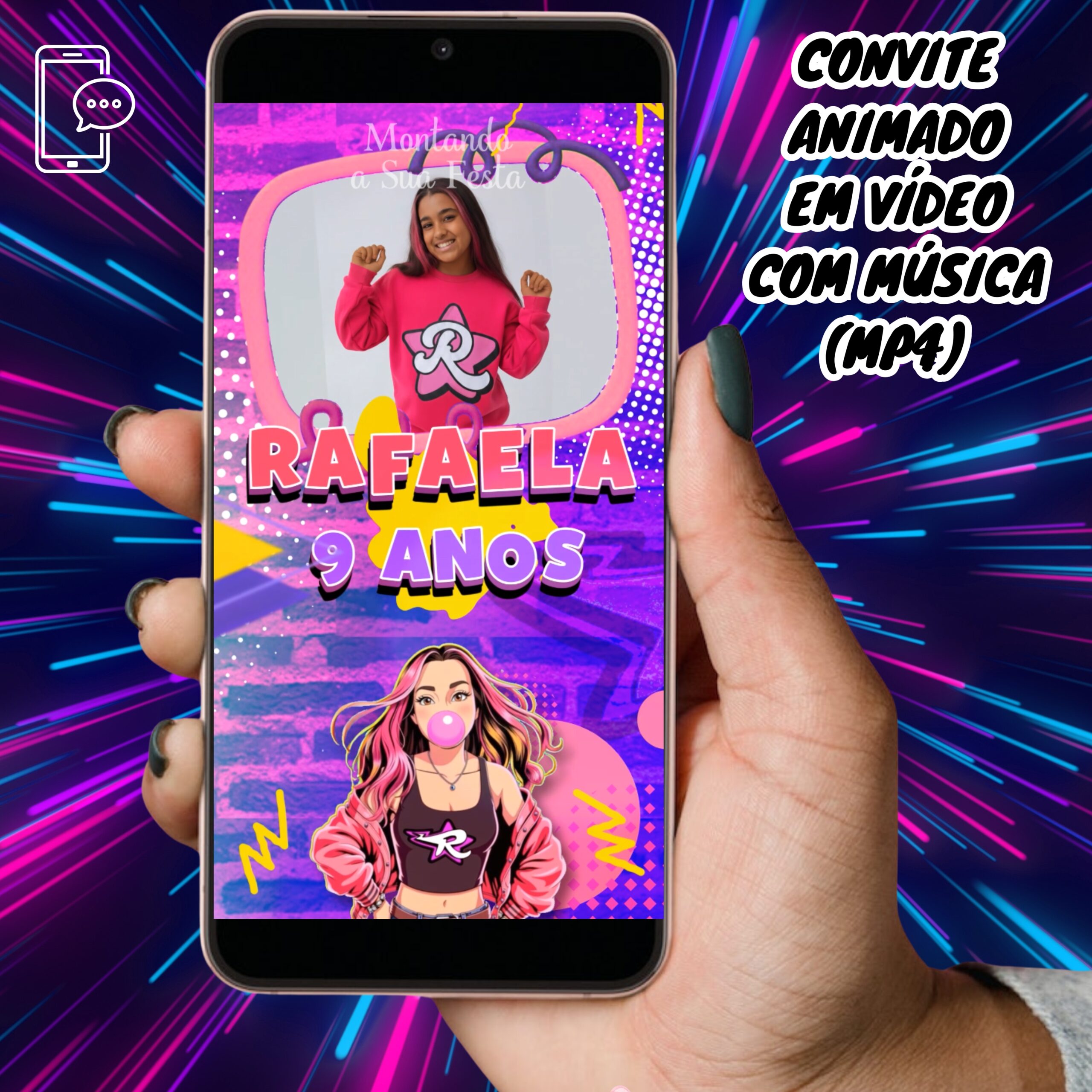 Cópia de Vídeo e convite mockup