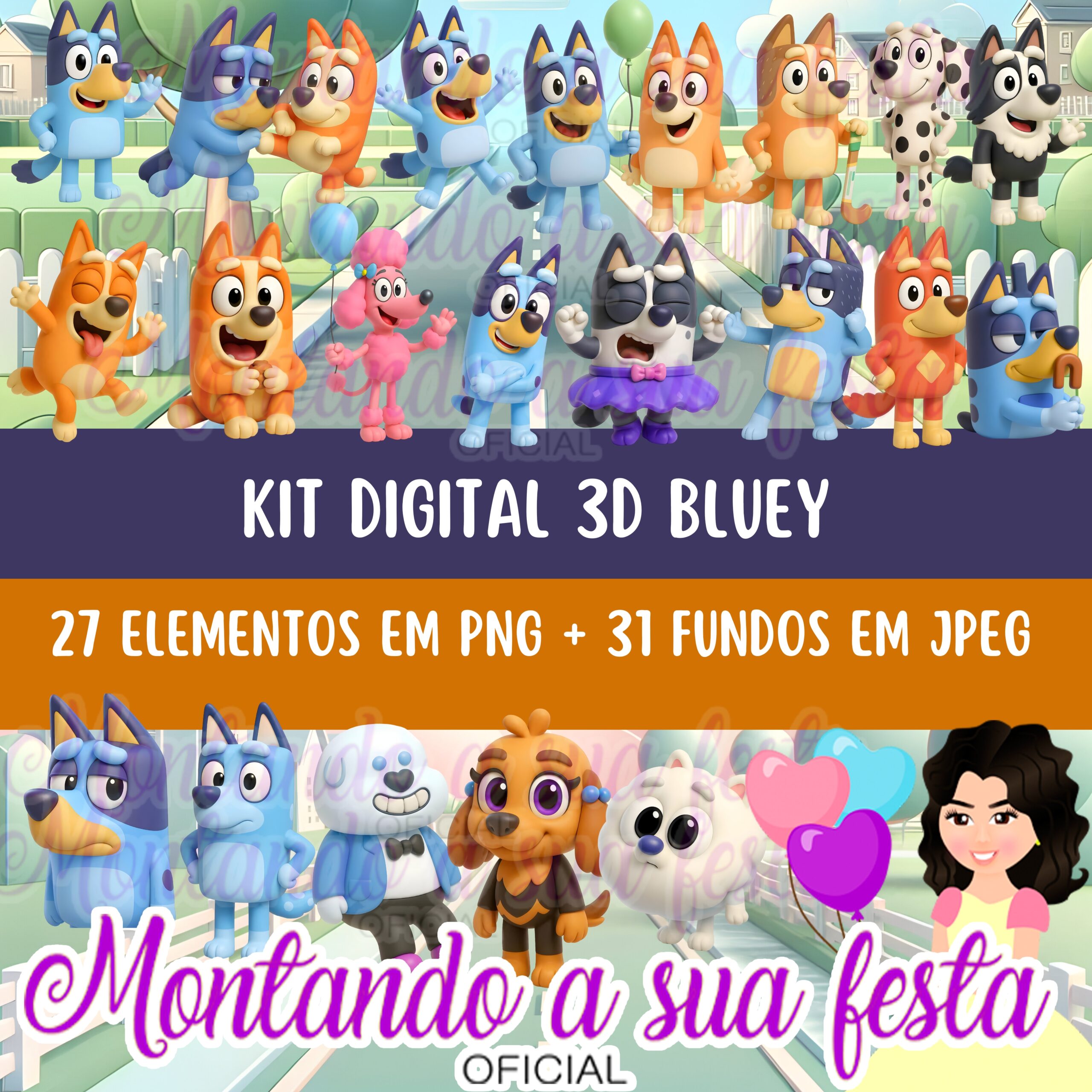 3D Bluey