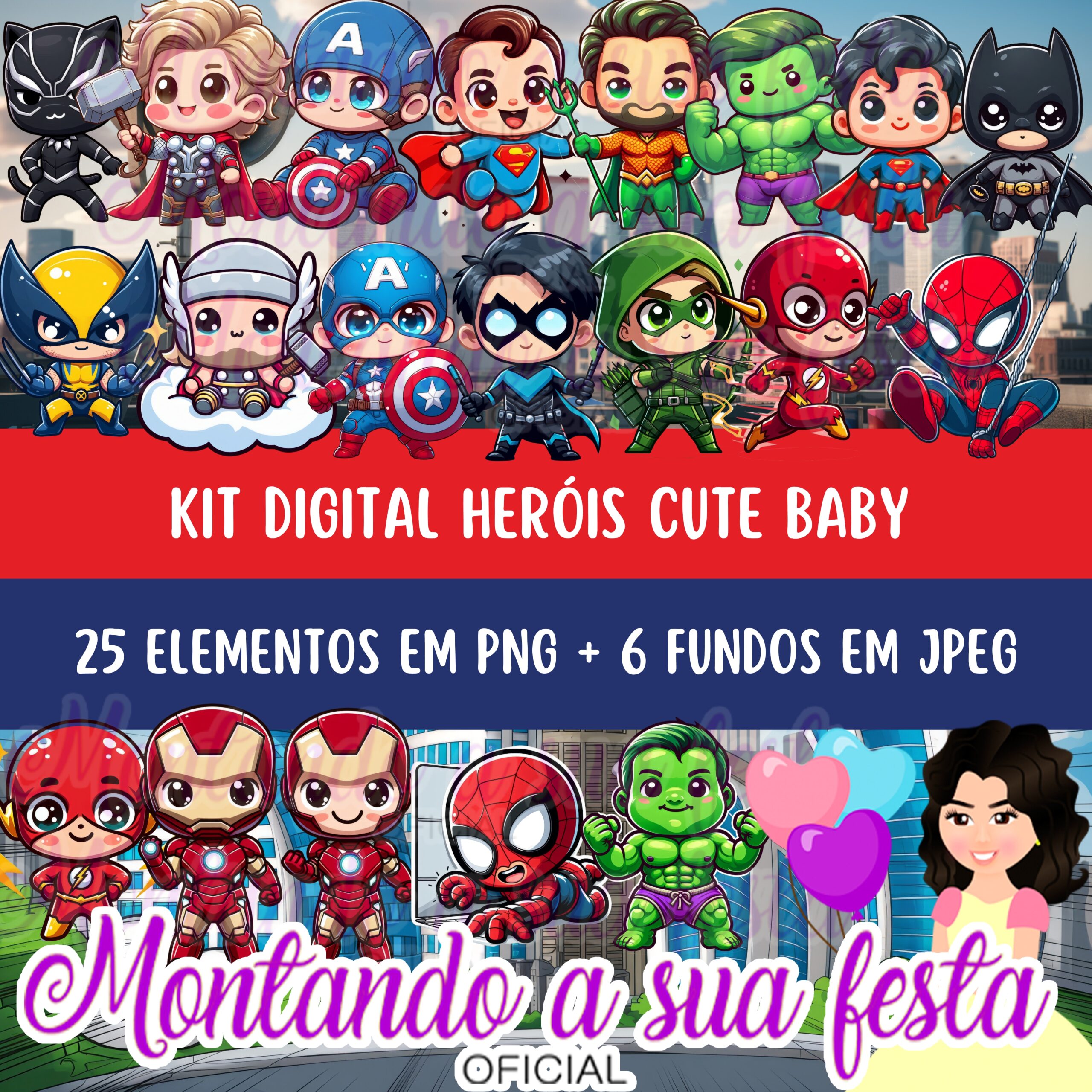 Heróis Cute Baby