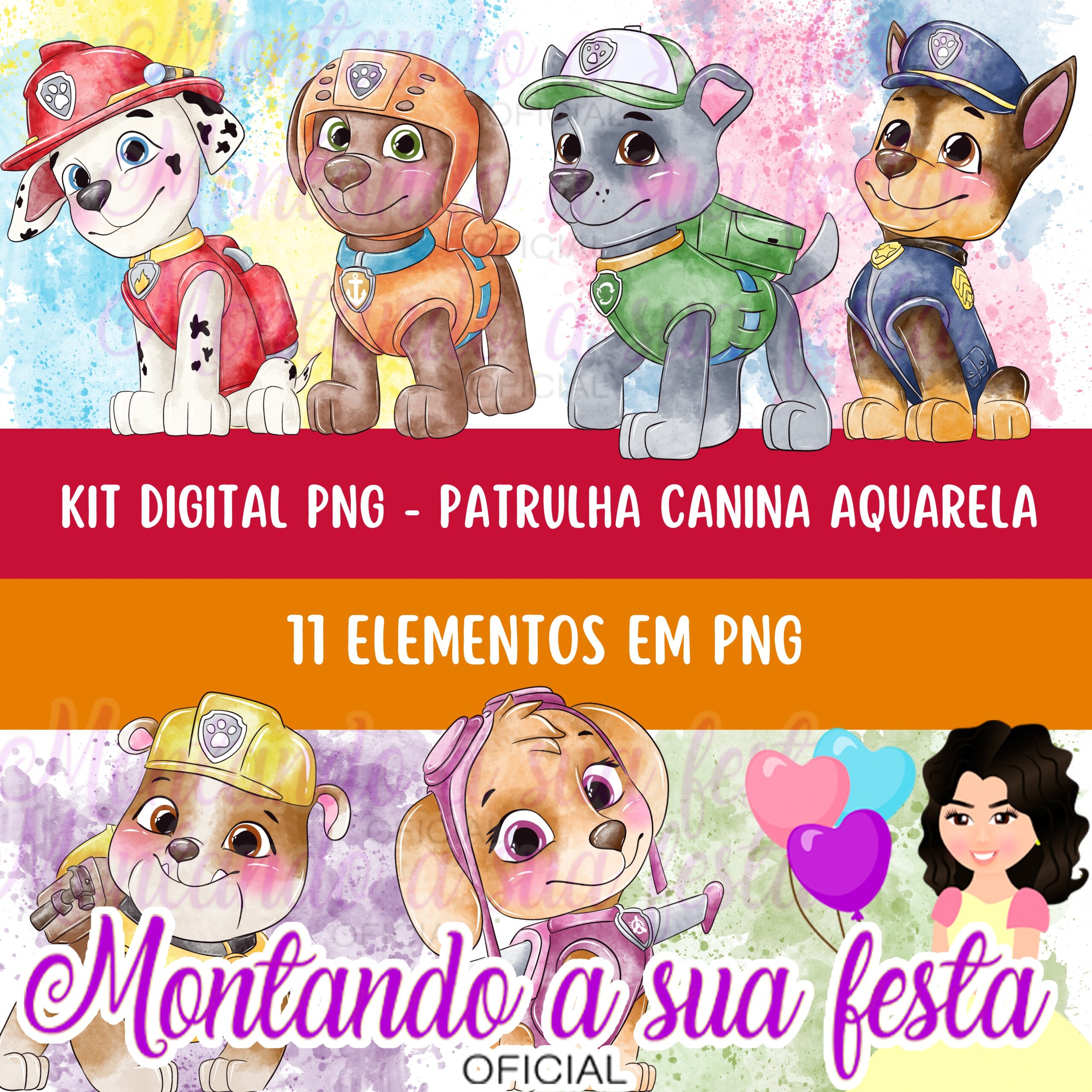 PNG - Patrulha Canina Aquarela