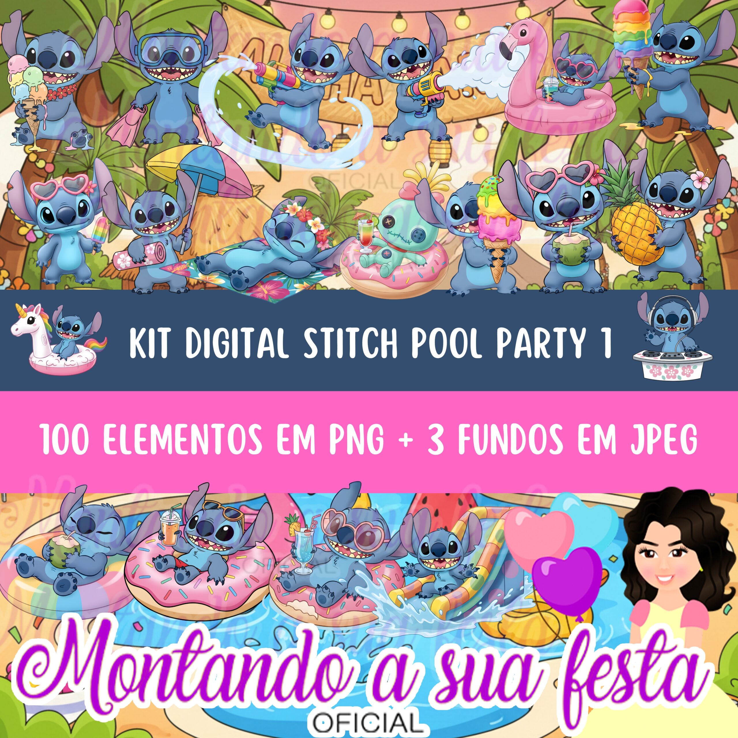 Stitch Pool Party 1
