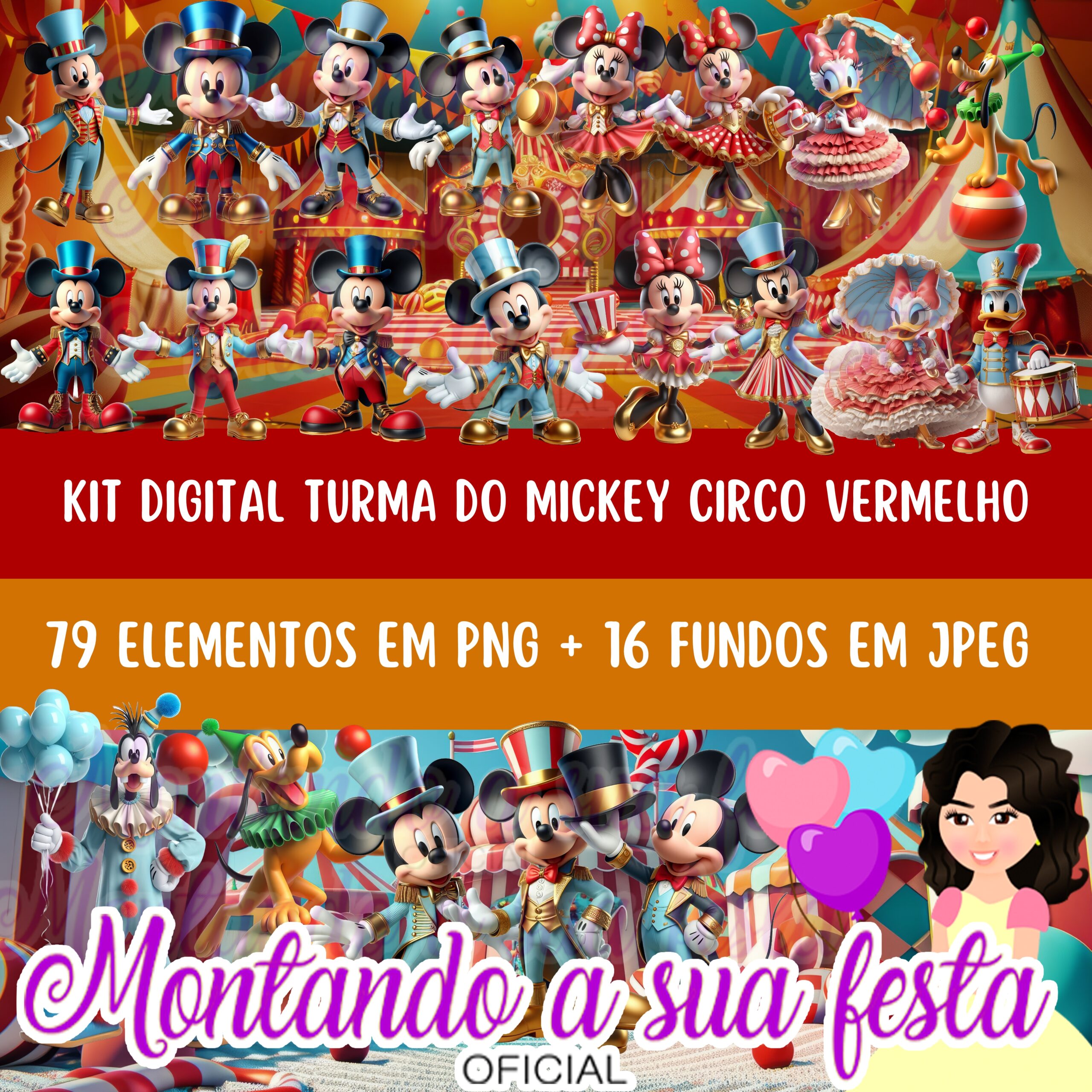 Turma do Mickey Circo Vermelho