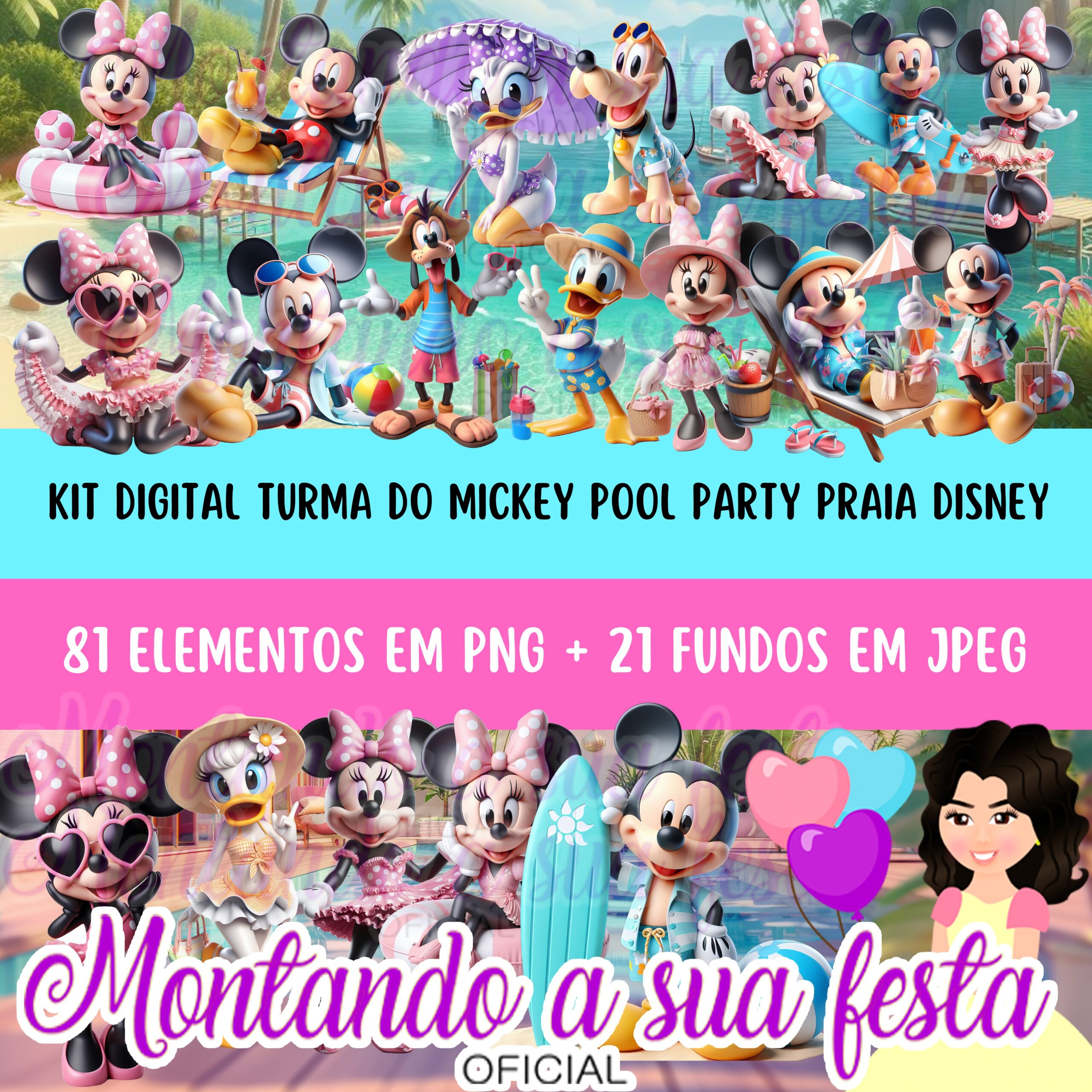 Turma do Mickey Pool Party Praia Disney