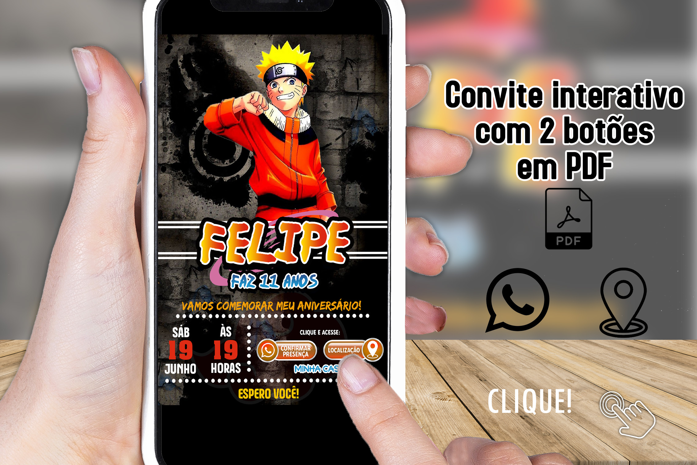 Convite Digital Naruto