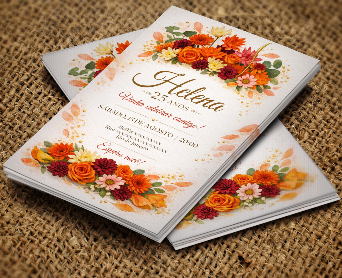 FLORAL LARANJA QUEIMADO, ROSA E VINHO (1)