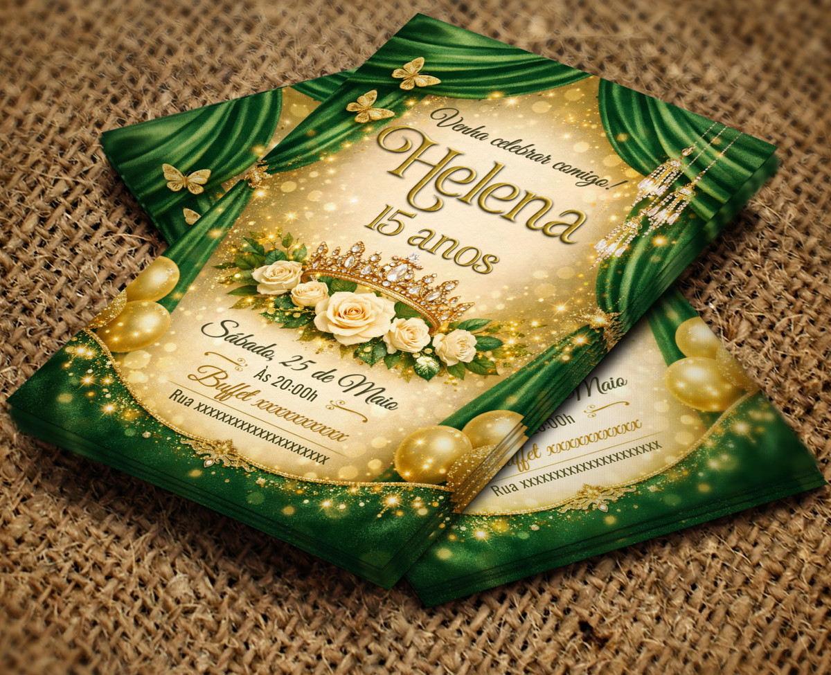 VERDE, DOURADO E BEGE