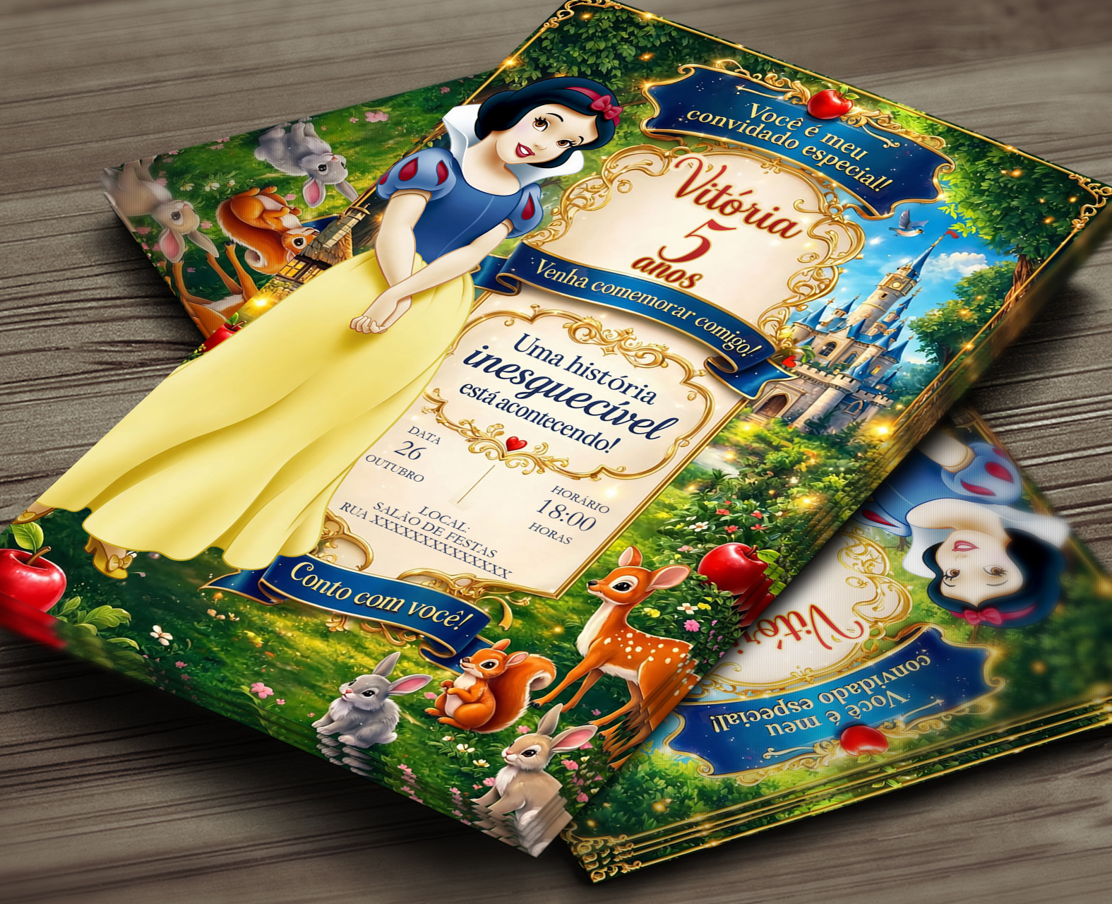 Convite Digital Branca de neve 12