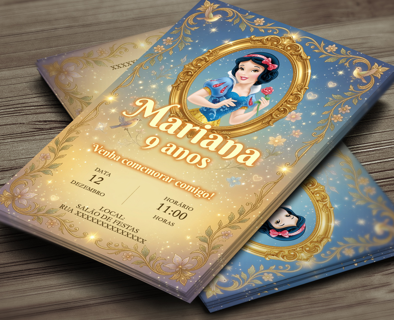 Convite Digital Branca de neve 15