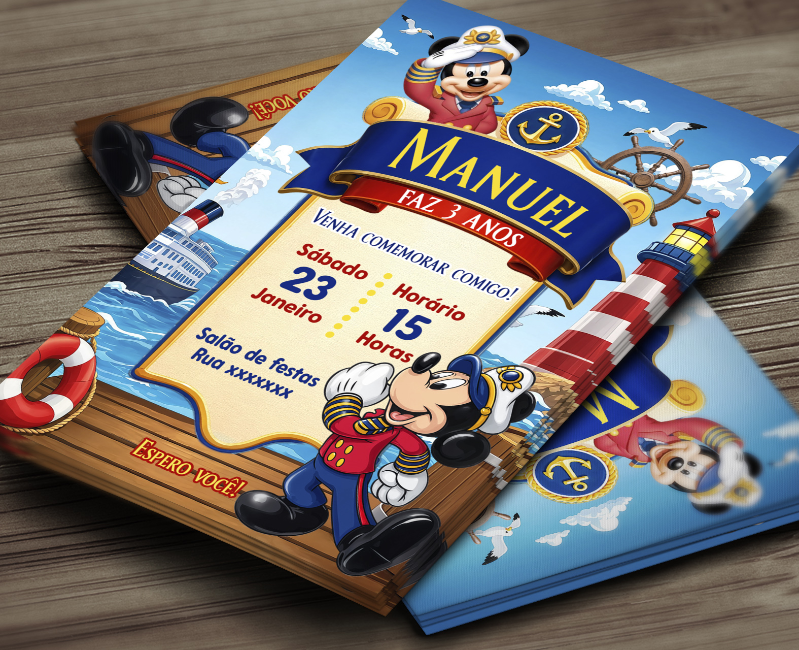 Convite Digital Mickey Marinheiro - Turma do mickey 5