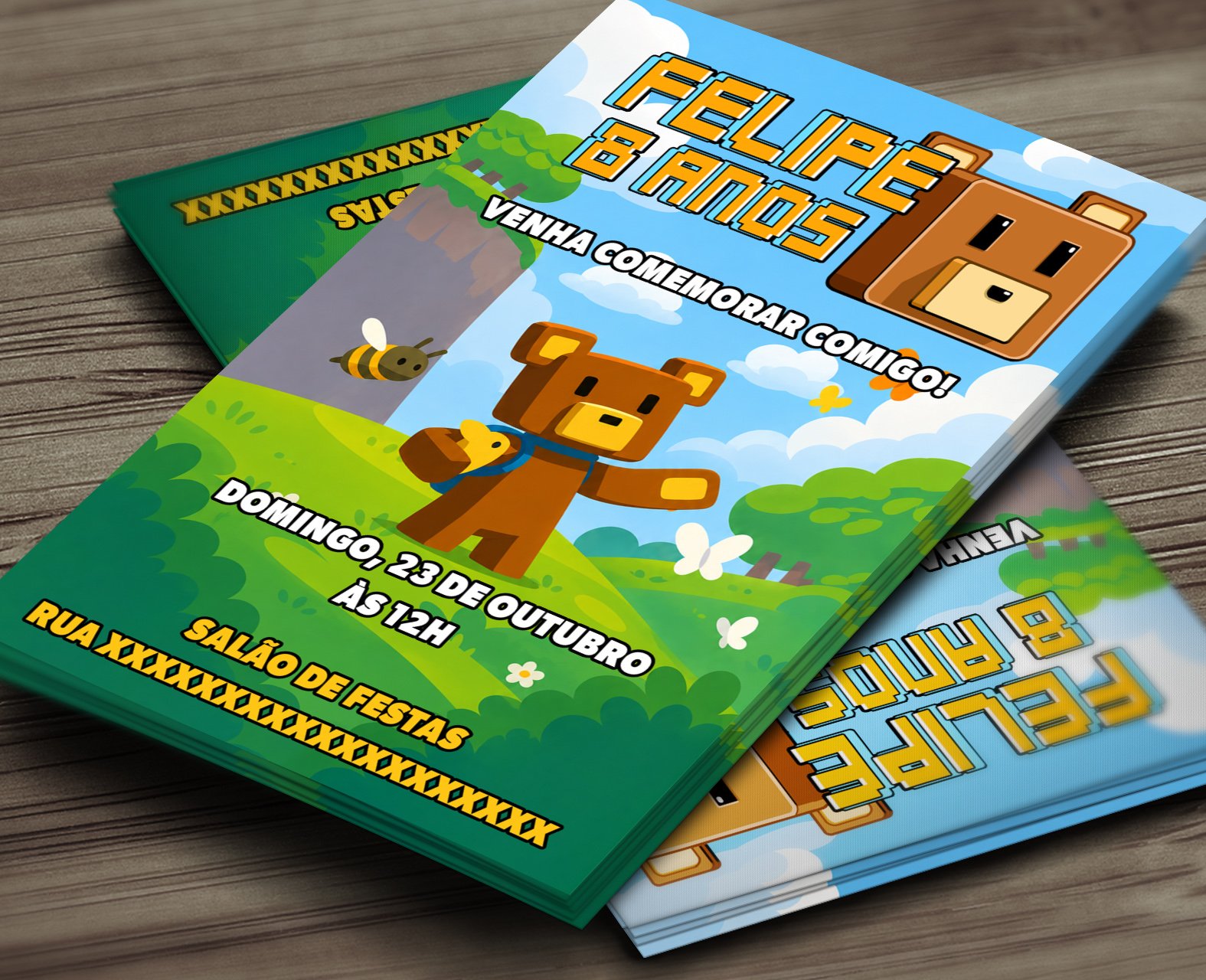 Convite Digital Super Bear Adventure 4