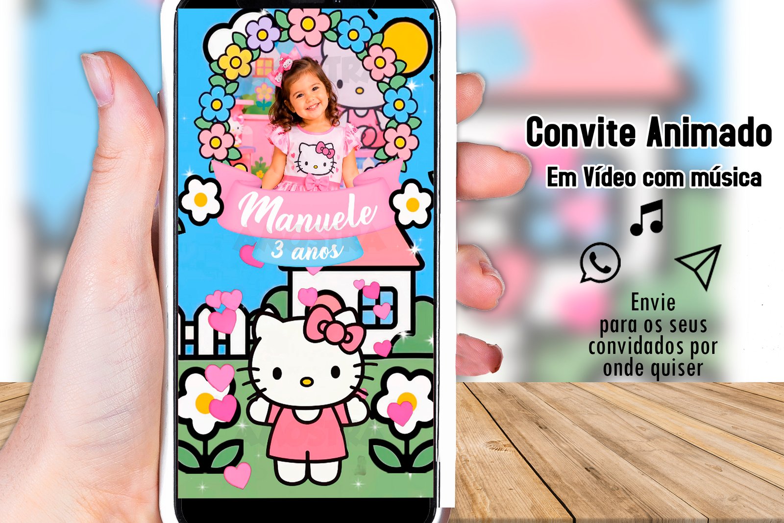 CONVITE ANIMADO HELLO KITTY 3