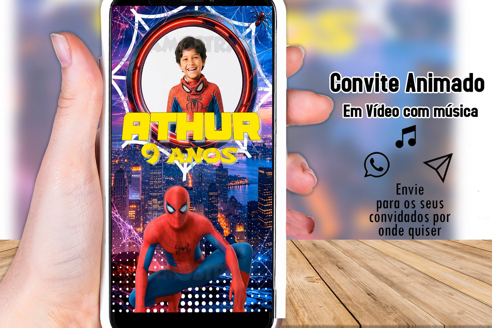 CONVITE ANIMADO HOMEM ARANHA 2